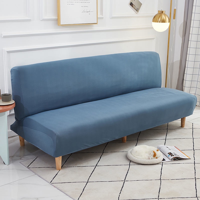 Vỏ Bọc Ghế Sofa Co Giãn Màu Trơn Không Tay Vịn