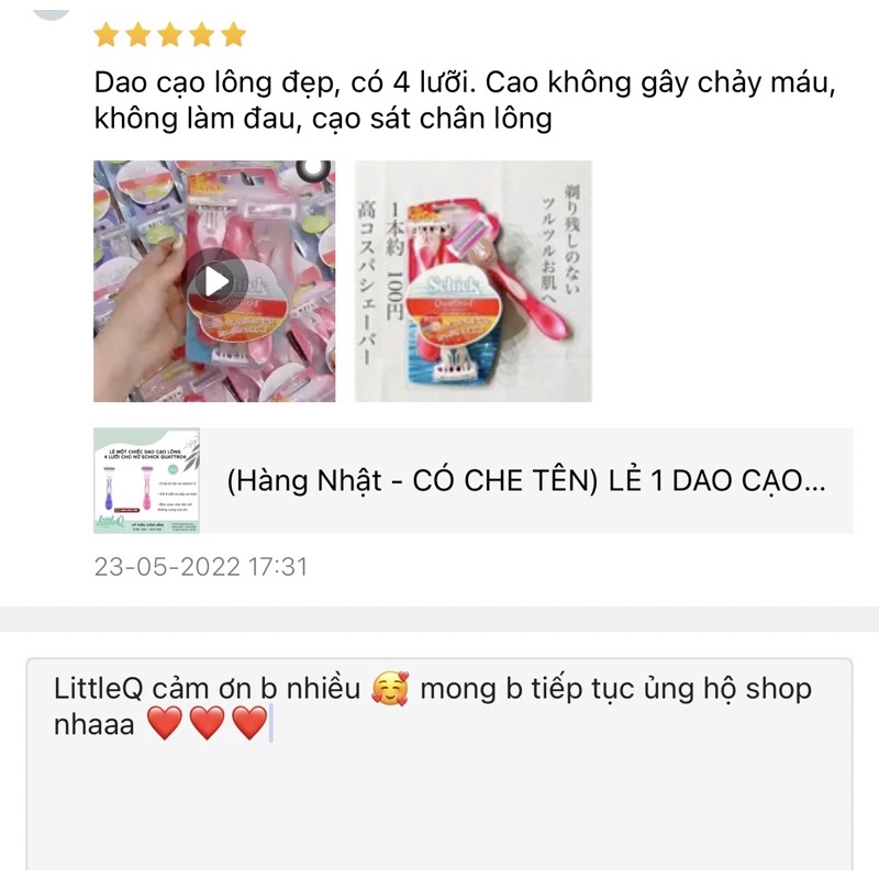 SET 3 DAO CẠO LÔNG SCHICK 4 LƯỠI NHẬT BẢN CHO NỮ