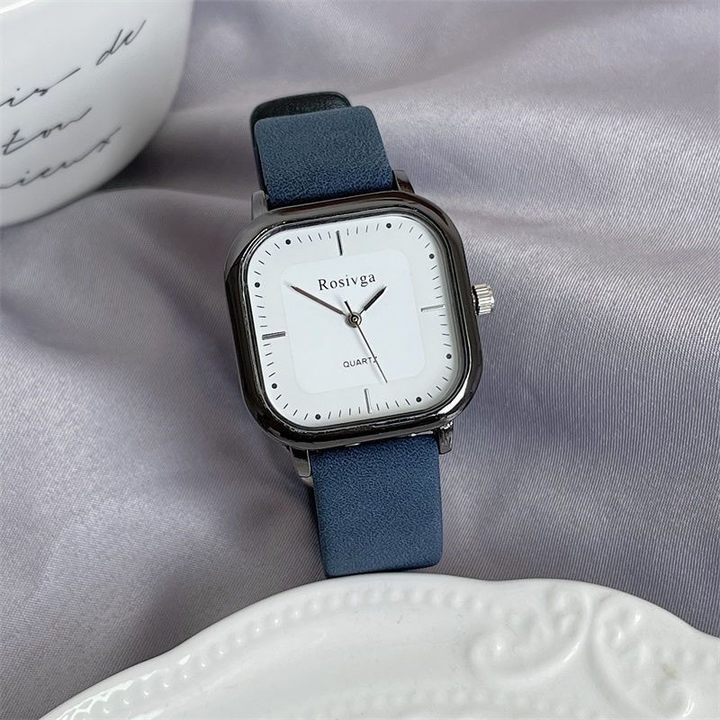 Đồng Hồ Nam Nữ Mặt Vuông Dây Da Hiệu ROSIVGA | BigBuy360 - bigbuy360.vn