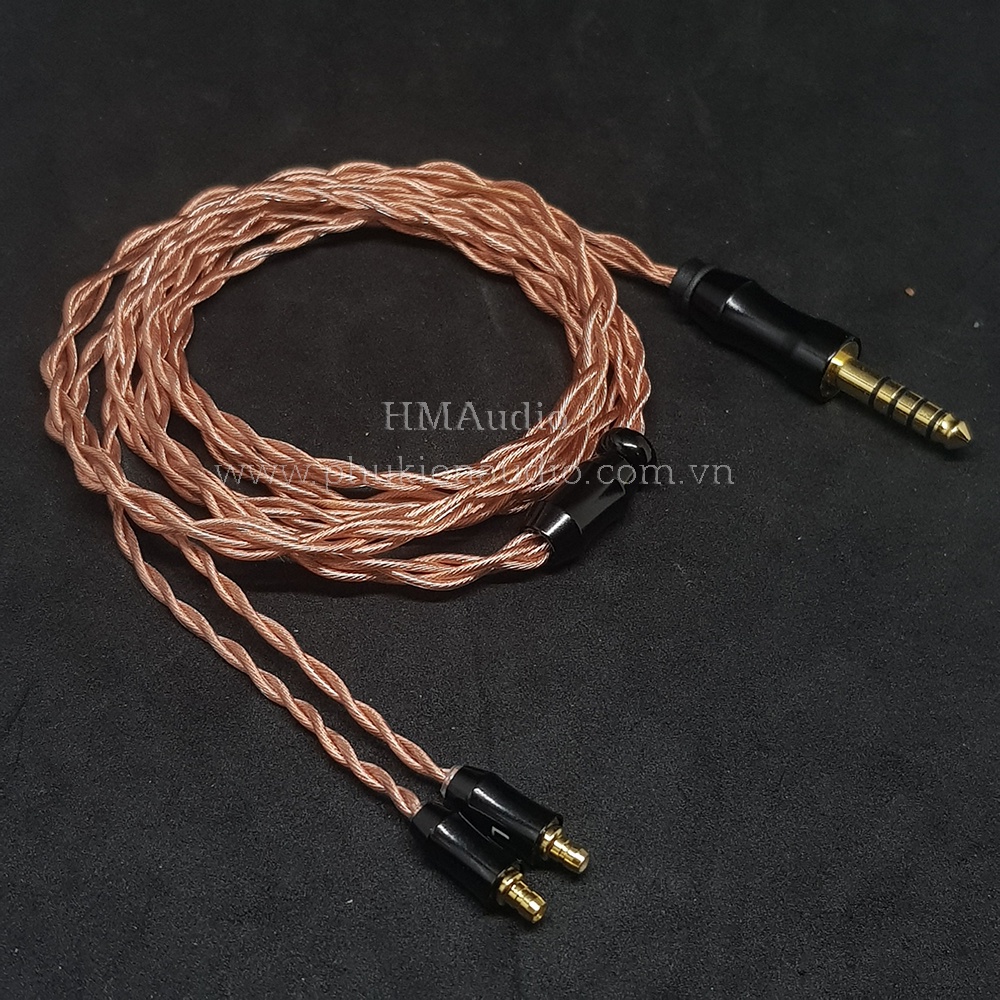 Dây tai nghe đồng OFC 1.2mm tết 4 - Sennheiser IE100/ IE400/ IE500 Pro