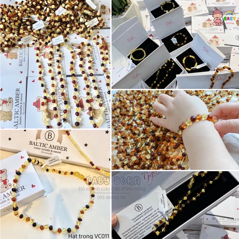 Ambre - Vòng hổ phách (Vòng tay / Vòng cổ) quà tặng sức khoẻ cho bé