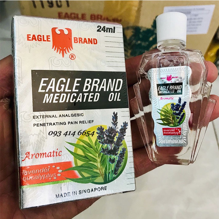 DẦU GIÓ NƯỚC TRẮNG CON Ó EAGLE BRAND SINGAPORE 24ML