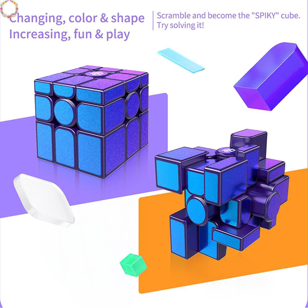 Gan 3x3x3 3rd Order Mirror Magnetic Rubik's Cube Purple Magnetic Speed Mirror M Cube Anti-stress Professional Educational Toys 2022 Hot New Products