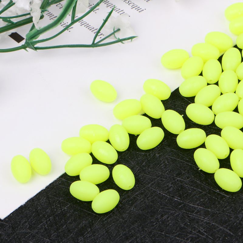 Bộ 100 Phao Nổi Câu Cá Dạ Quang Cứng Hình Oval