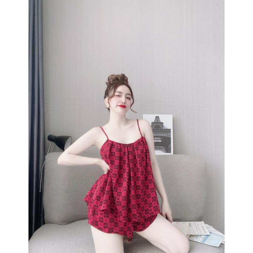 Đồ Ngủ 2 Dây CELORA, Đồ Bộ Nữ Mặc Nhà Hai Dây Lụa Đẹp Dễ Thương Cao Cấp Quần Đùi Ngắn | BigBuy360 - bigbuy360.vn