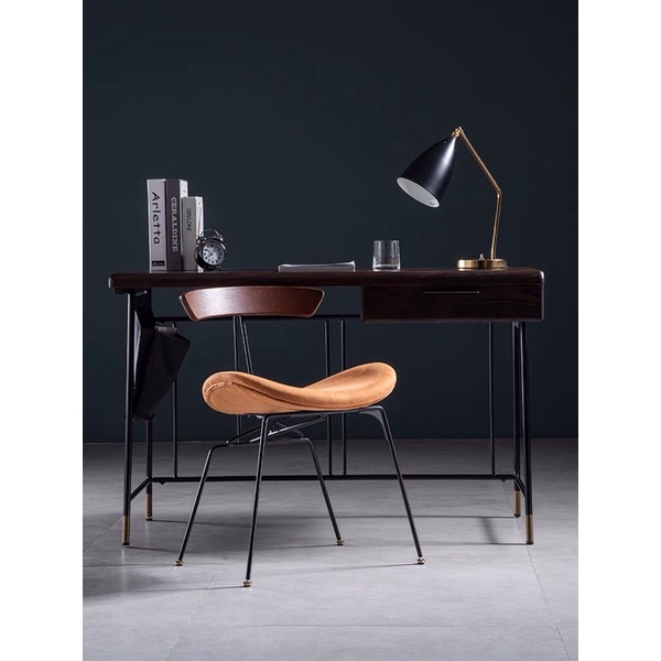 Ghế ăn phòng khách Dinning Chair phong cách retro - Ghế da công nghiệp Bắc Âu