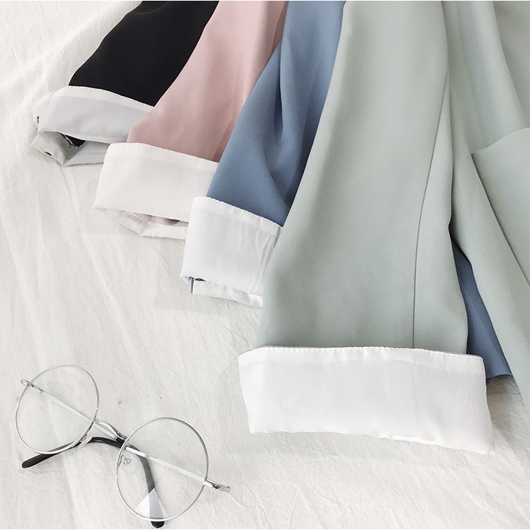 Áo Khoác Blazer Với 4 Màu Tùy Chọn Theo Phong Cách Hàn Quốc Hợp Thời Trang