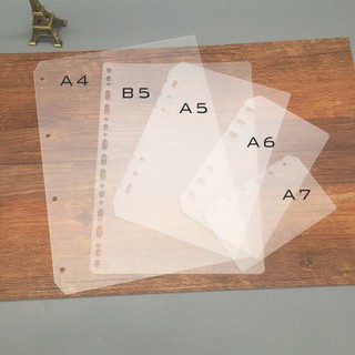Phụ kiện sổ - Tab nhựa trơn A4 B5 A5 A6 A7 bảo vệ trang