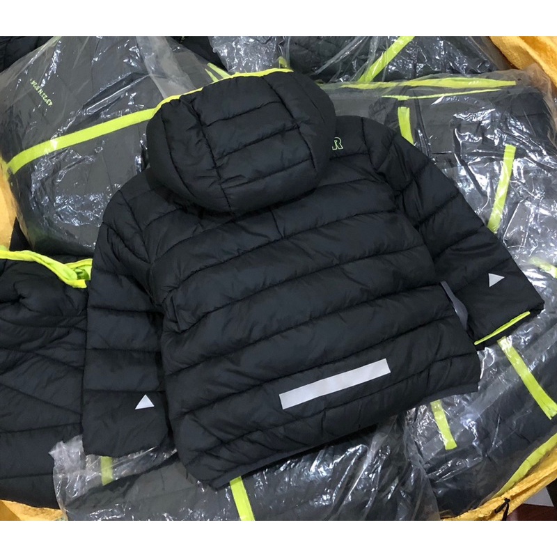 Áo phao trẻ em tím than phối màu cốm Zara dư xịn