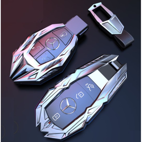 ỐP KHÓA MERCEDES HỢP KIM CAO CẤP SANG TRỌNG MẪU MỚI NHẤT CHÌA HÌNH LÁ