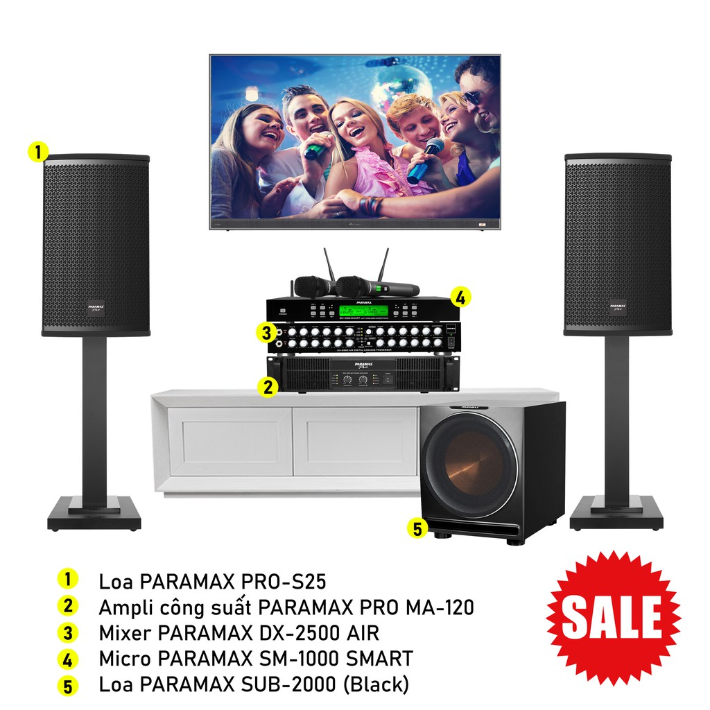 BỘ DÀN KARAOKE GIA ĐÌNH PARA 395 HÀNG CHÍNH HÃNG BẢO HÀNH 5 NĂM