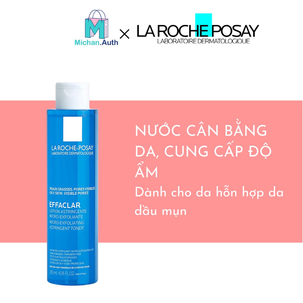 Nước Hoa Hồng La Roche-Posay Da Dầu  Effaclar Lotion Astringente 200ml