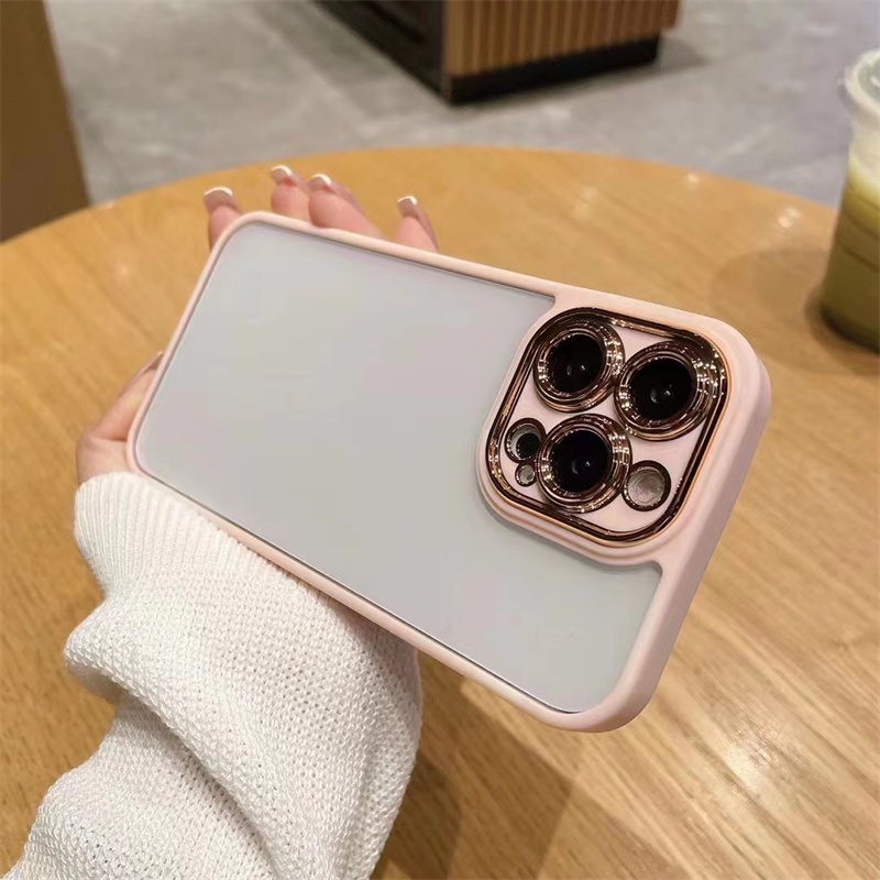 Ốp Điện Thoại Acrylic Mạ Màu Chống Rơi Cho iPhone 13 PRO MAX 12 PRO MAX 11 PRO MAX X XS MAX 6 Plus 7 Plus 8 Plus