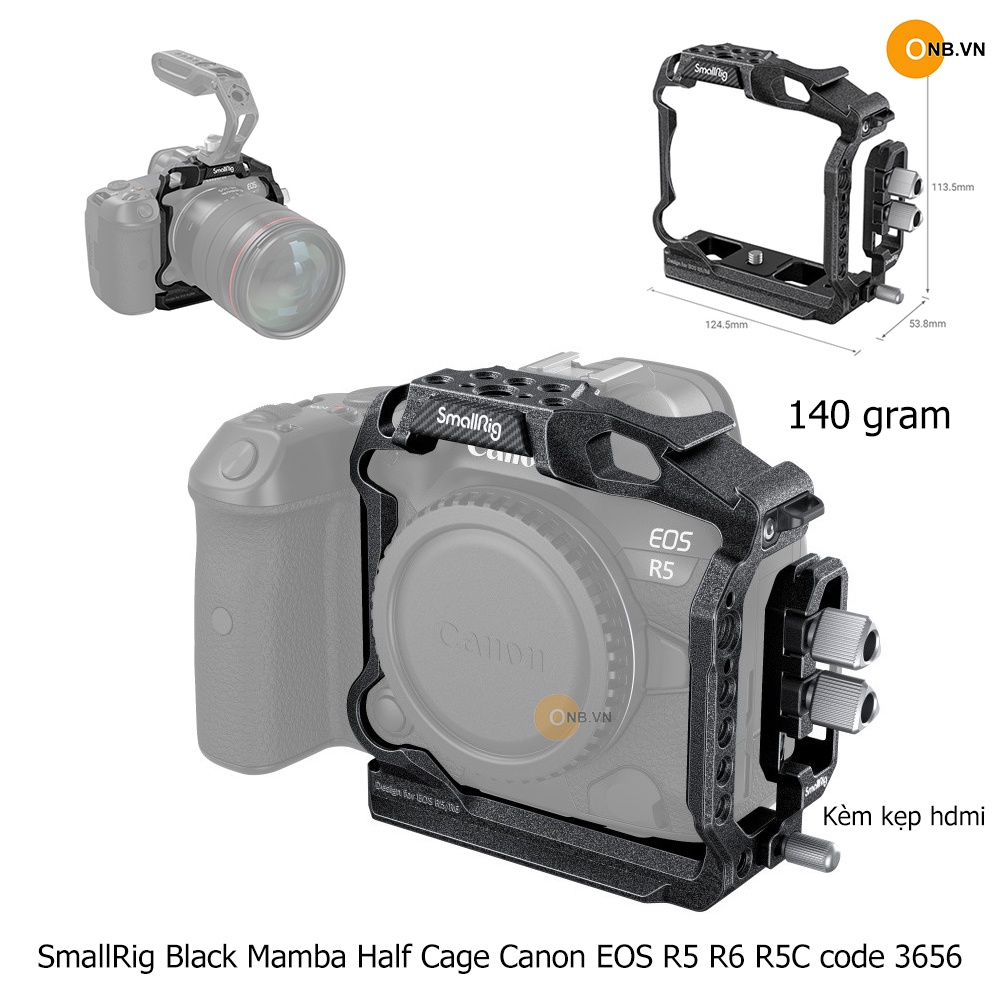 SmallRig Half Cage Khung bảo vệ Canon EOS R5 R6 R5C 3656