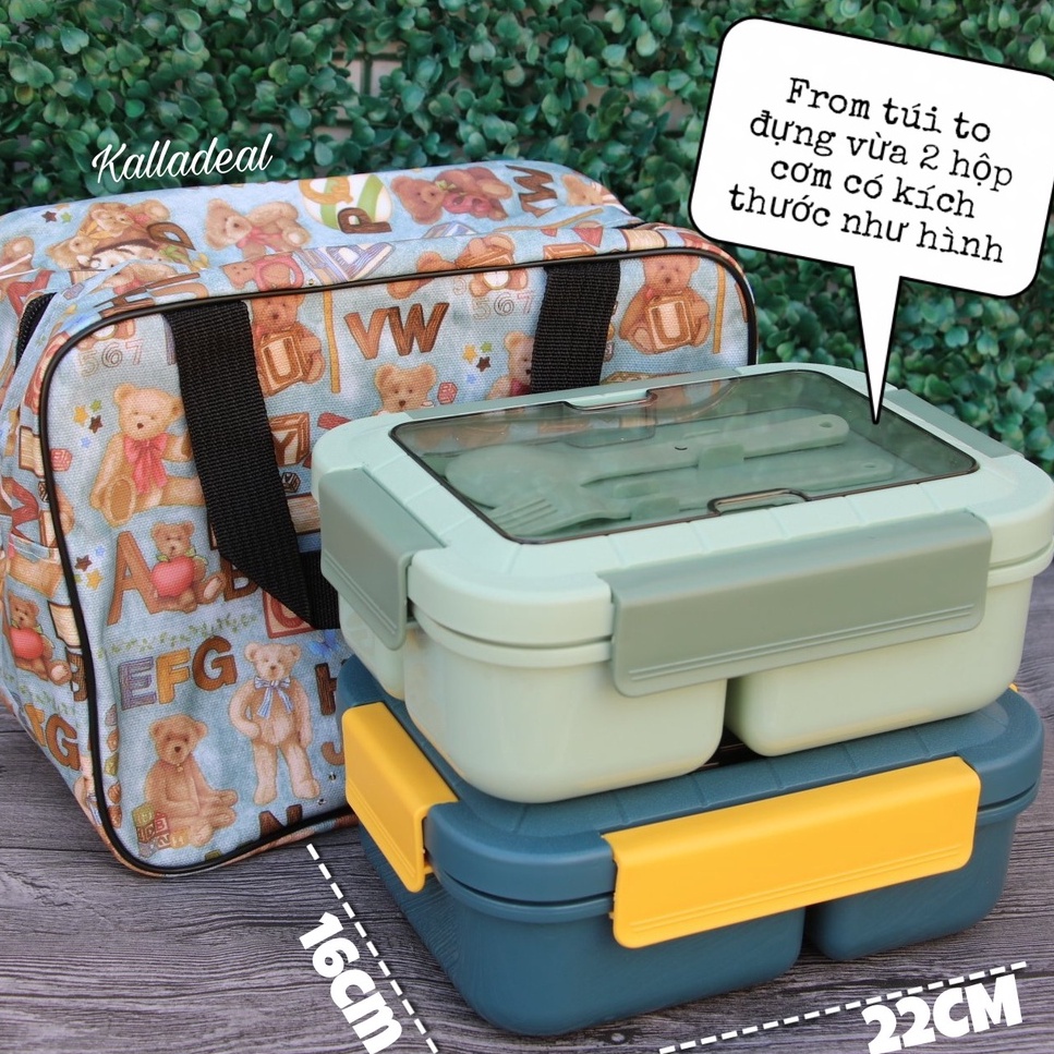 Túi Đựng Hộp Cơm❤️FREESHIP❤️Túi Đựng Cơm Giữ Nhiệt Văn Phòng Chống Thấm Nước