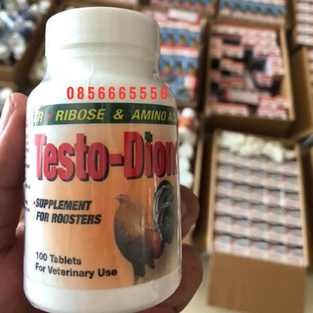 TESTO DIONE - Thuốc viên trị lỏn lẻn và gia tăng khả năng sinh sản cho gà nọc