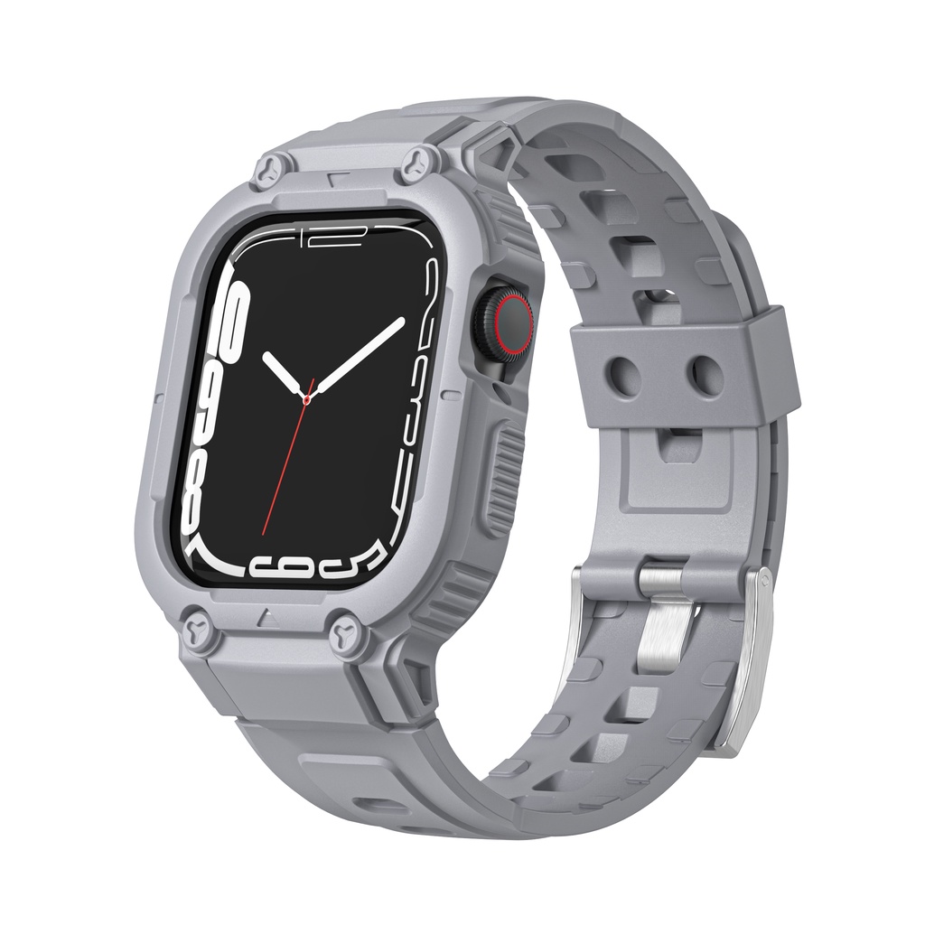 Ốp Dây Đeo Silicone + Ốp Bảo Vệ Cho Đồng Hồ Thông Minh Apple Watch 40mm 41mm 44mm 45mm iWatch Series 8 7 6 5 4