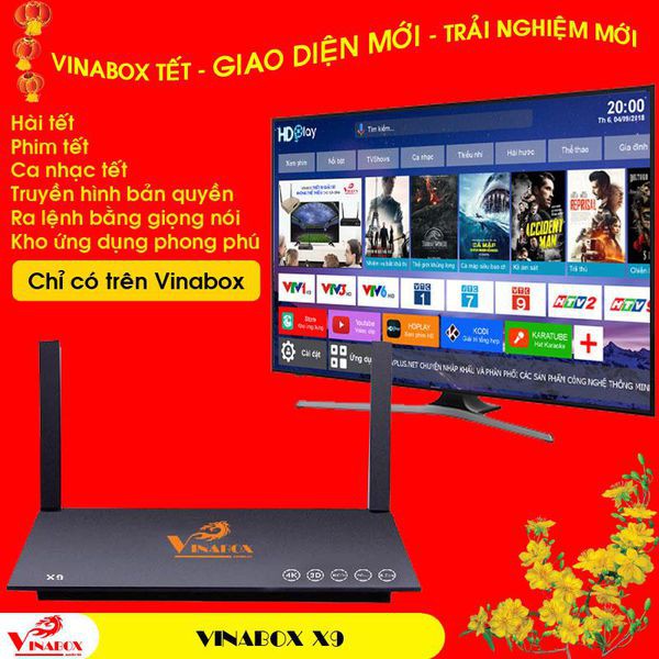 [CỰC HOT 2021] Android box VINABOX X9 và KM650V Điều khiển giọng nói mẫu 2021