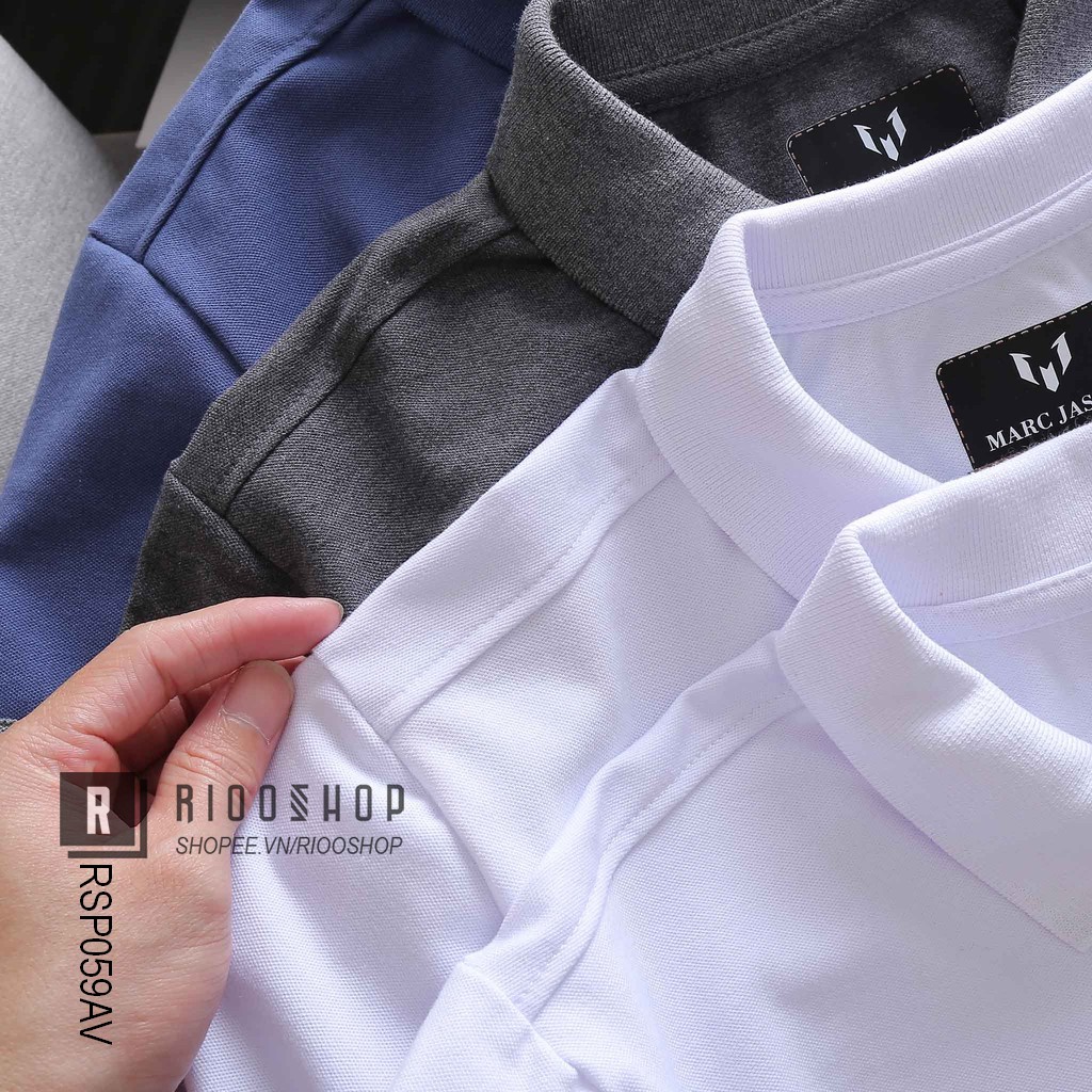 Áo polo nam có cố phối 2 màu form rộng cực đẹp Marc Jasson RSP059AV - áo thun nam ngắn tay Riooshop | BigBuy360 - bigbuy360.vn