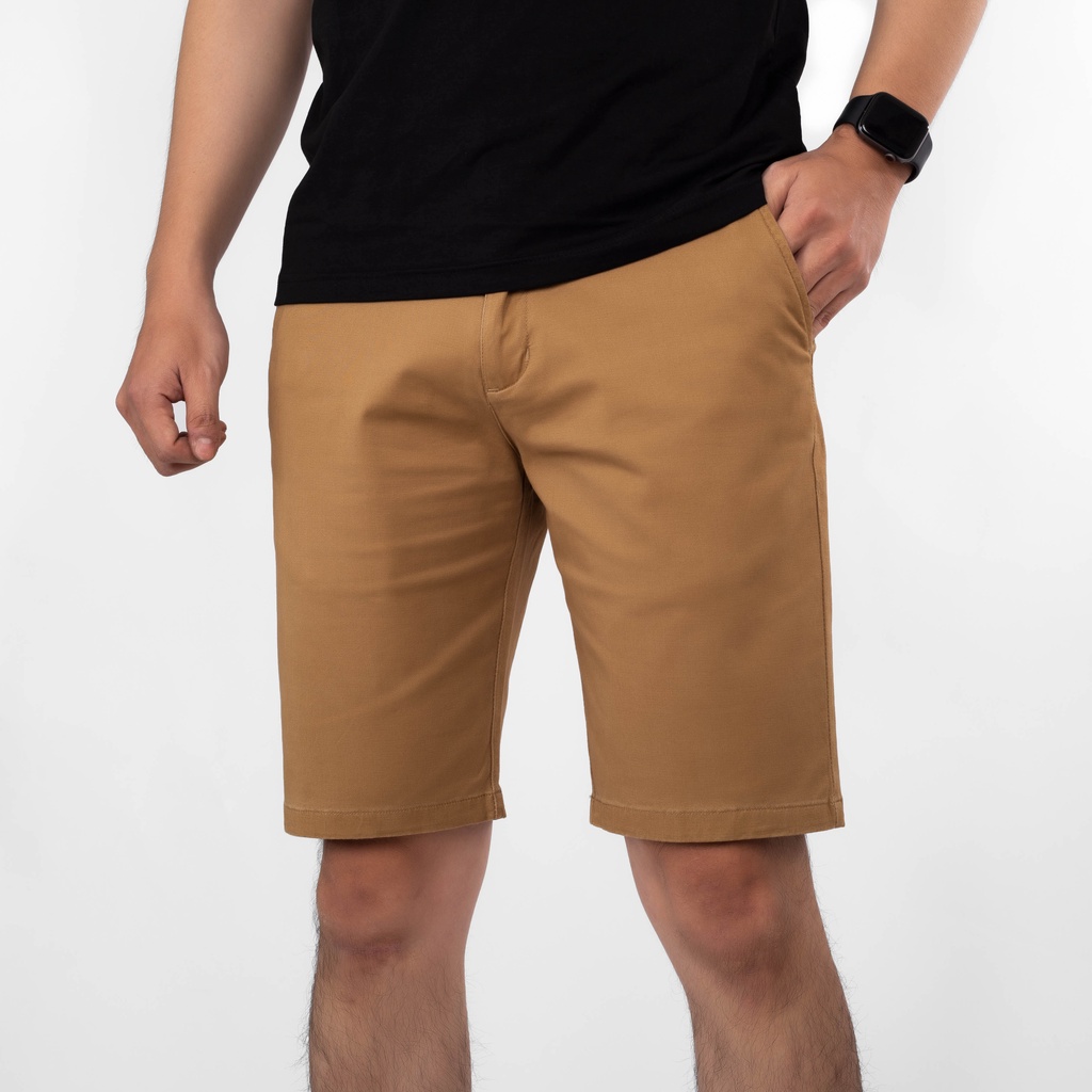 Quần short kaki nam DONMAN 5 màu trẻ trung dáng bassic 01