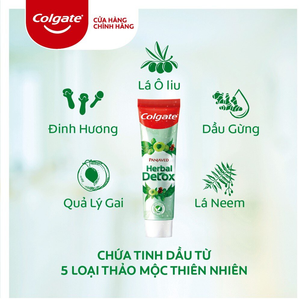 Kem đánh răng Colgate thảo mộc thiên nhiên Panjaved Herbal Detox (giá bao bì 75.000đ)