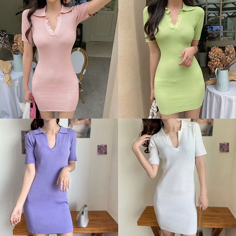 Đầm dáng suông polo chất 6 chiều năng động💥Váy polo ngắn tay Đầm Nữ