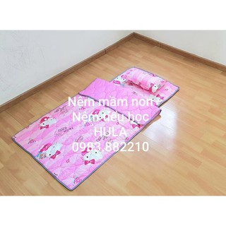 COMBO Nệm gối mền Tiểu học - Lụa Họa Tiết