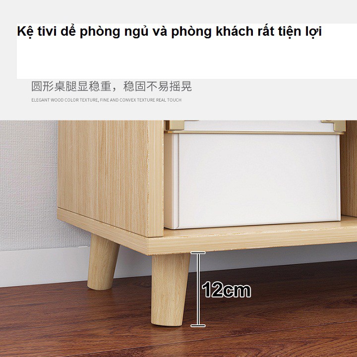 [GIÁ CỰC SỐC] Kệ tivi đẹp 2 ngăn kéo, chất gỗ MDF chống thấm KTV021