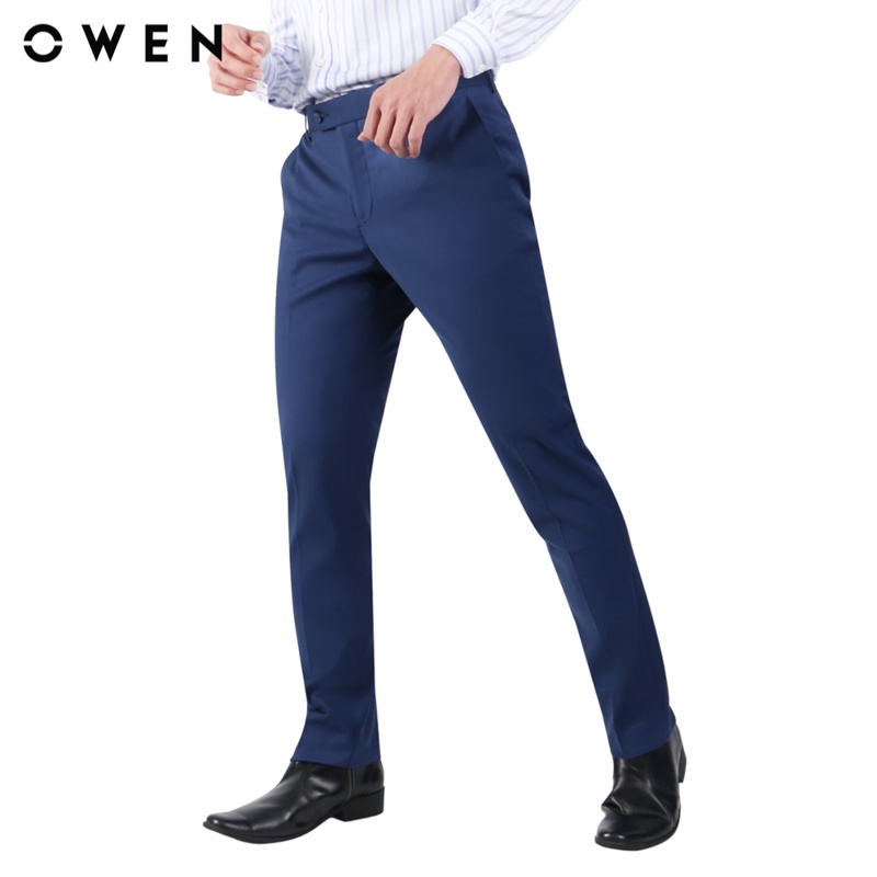 [Mã FATREND2810 giảm đến 30k tối đa 99k] Quần tây nam Owen Slim Fit màu Navy - QS22415