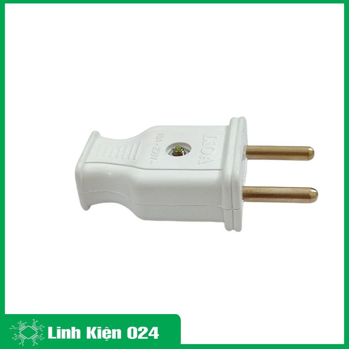 Phích cắm điện 2 chân sử dụng điện áp 250V chịu dòng 10A