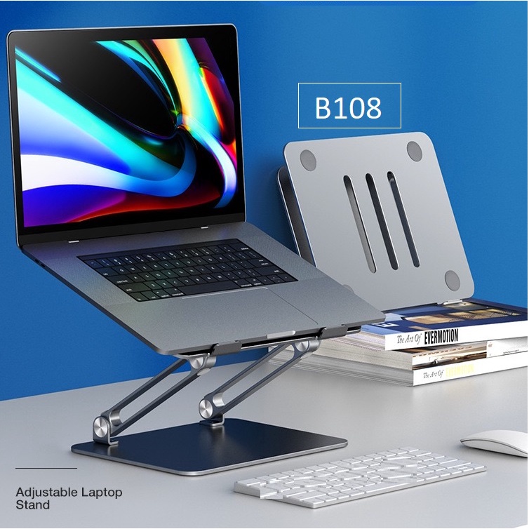 Giá đỡ laptop stand nhôm nguyên khối  D2 D3 điều chỉnh độ cao cho máy tính xách tay và macbook D2 D3