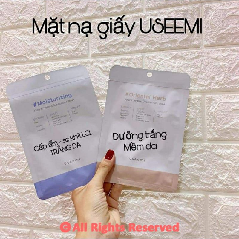 (GRAB / NOWSHIP) (Date 2023) Mặt Nạ Giấy Chiết Xuất Từ Thiên Nhiên USEEMI Natural Healing Mask