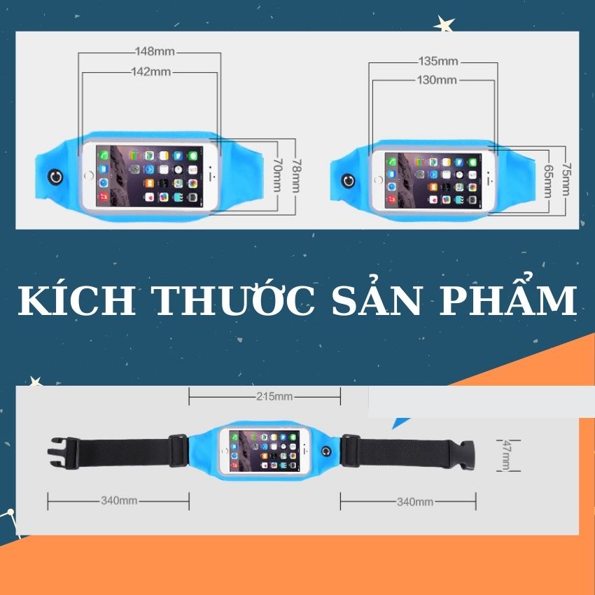 Túi Đựng Điện Thoại Nữ Nam Chống nước Đeo Bụng Chạy Bộ Tập Gym Đạp Xe Hoạt Động Thể Thao Ngoài Trời Zhipo 07