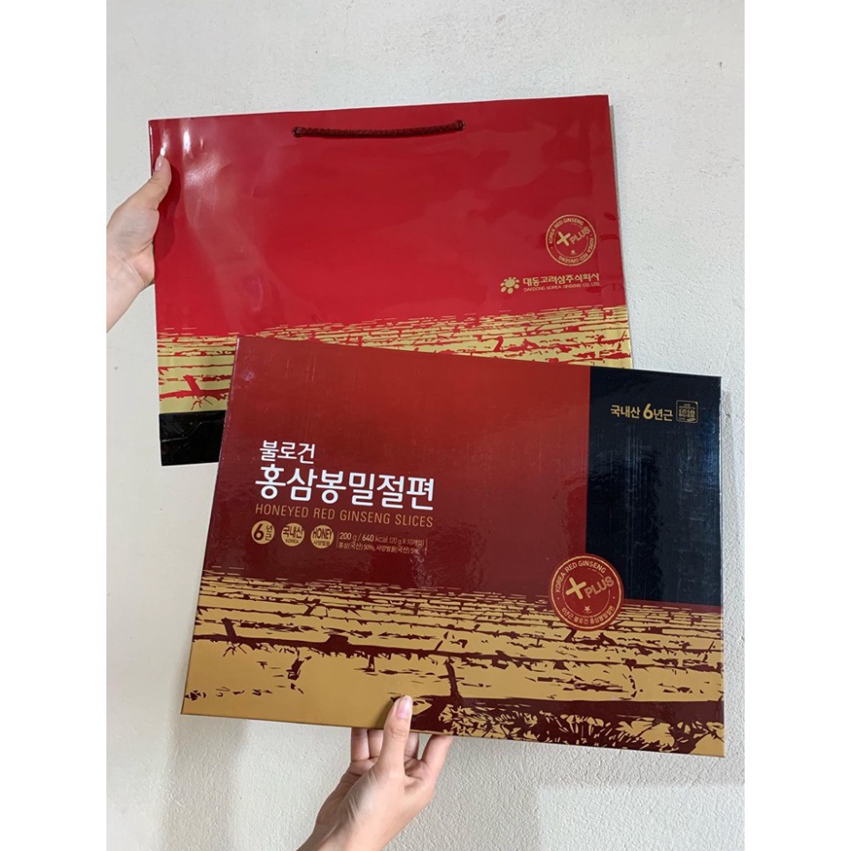 HỒNG SÂM LÁT TẨM MẬT ONG DAEDONG 200GR PLUS
