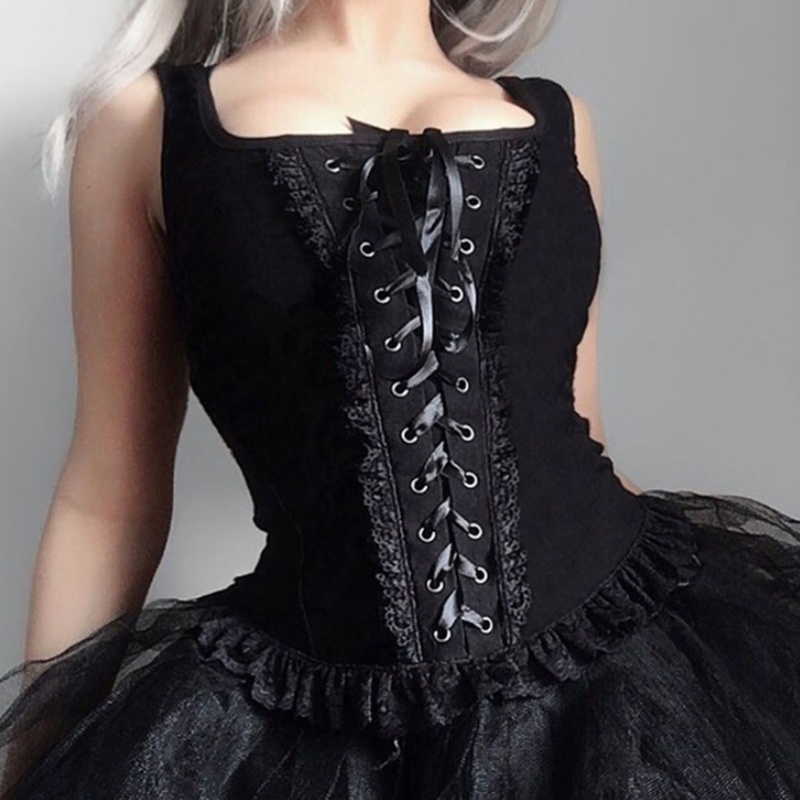 XIXI Áo corset phối ren phong cách gothic cổ điển gợi cảm cho nữ | BigBuy360 - bigbuy360.vn