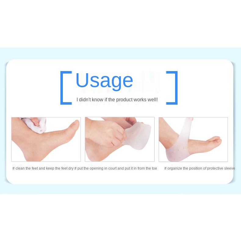 Vớ Silicone Mỏng Bảo Vệ Gót Chân Chống Nứt Nẻ