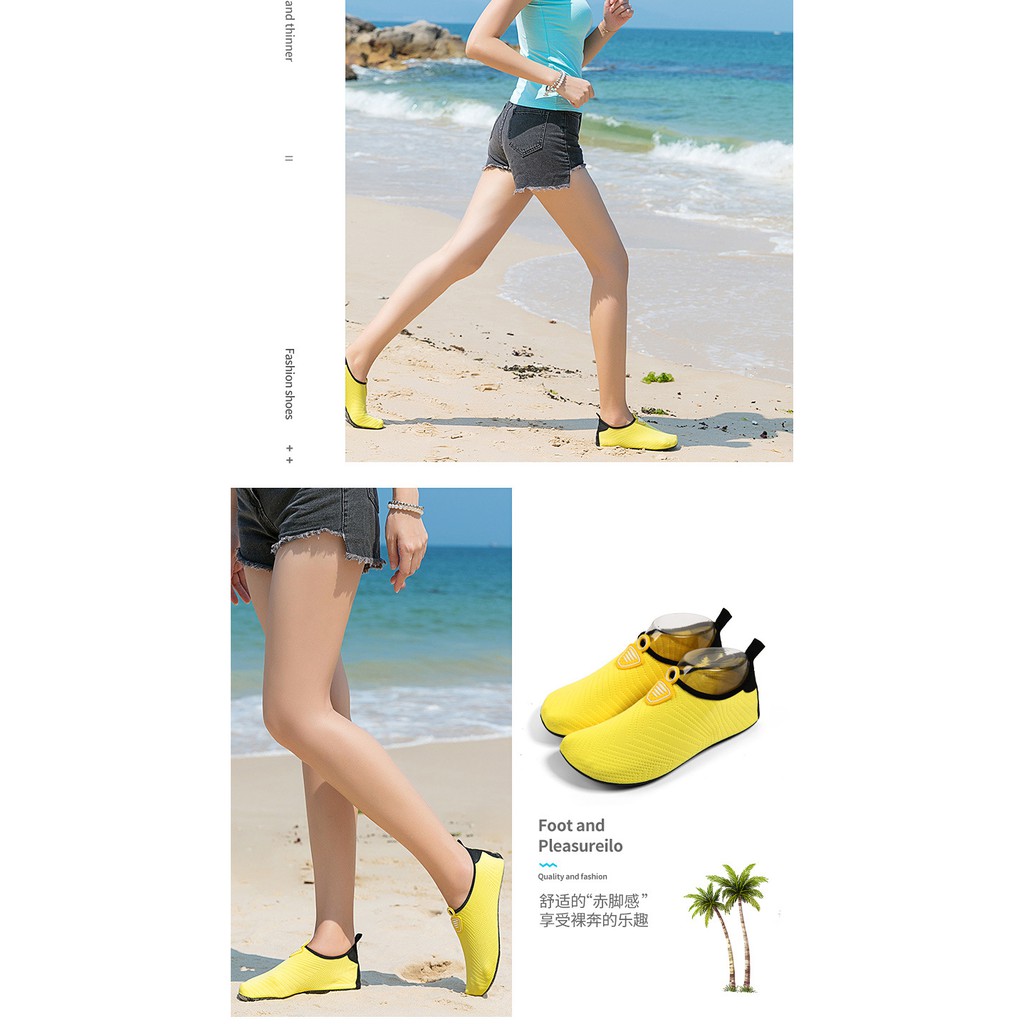 Giày đi biển unisex loại mỏng nhẹ bảo vệ chân khi đi trên sỏi cát