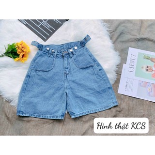 🔅Quần Jeans Ngố Nữ Đai Nút