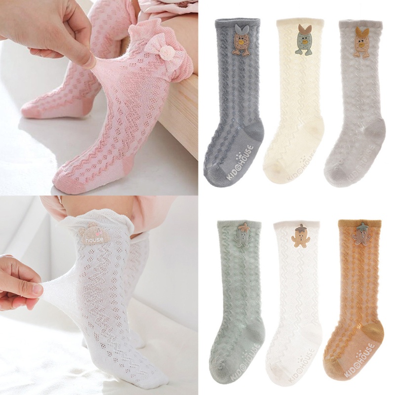 Vớ Ren Lưới Mỏng Cao Đến Đầu Gối Chống Muỗi In Họa Tiết Hoạt Hình Thời Trang Mùa Hè