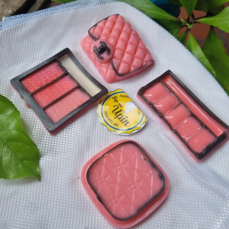 Khuôn silicon túi ví phấn chanel làm bánh sinh nhật nến thơm