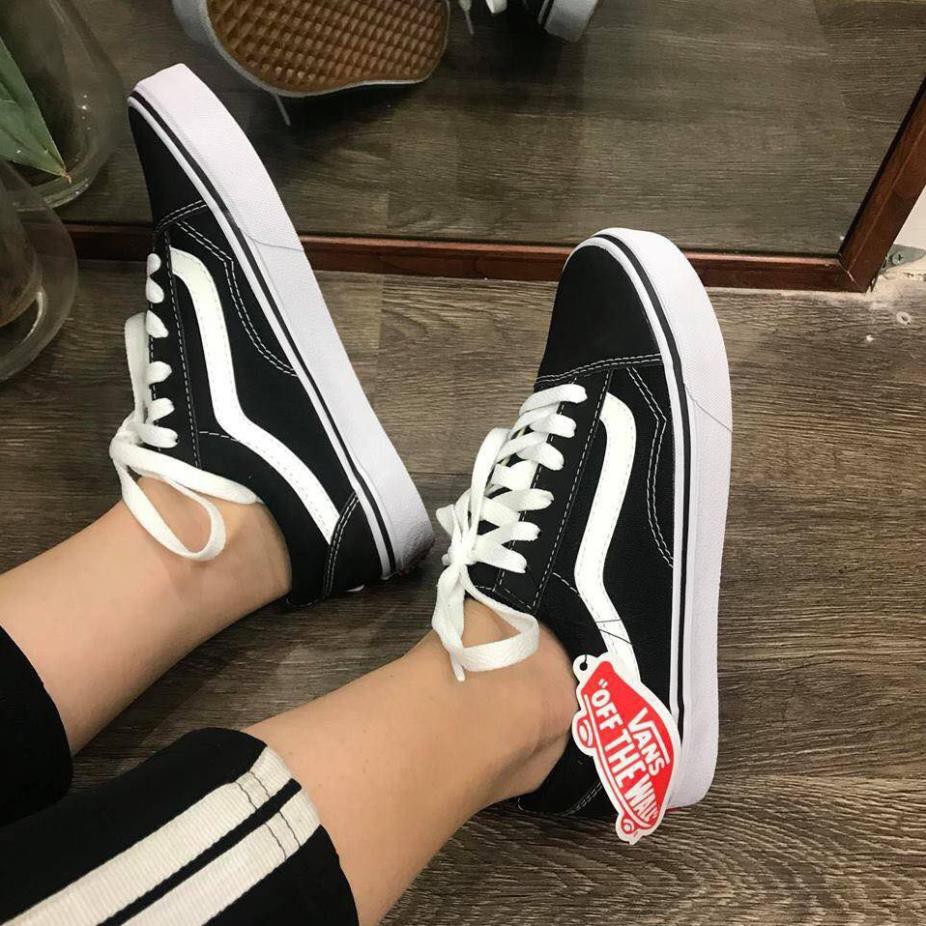 Giày 𝐕𝐚𝐧𝐬 𝐎𝐥𝐝 𝐒𝐤𝐨𝐨𝐥 ⚡️𝐅𝐑𝐄𝐄 𝐒𝐇𝐈𝐏⚡️ Giày Sneaker 𝐕𝐚𝐧𝐬 Đen kẻ trắng nhung nỉ cao cấp nam nữ