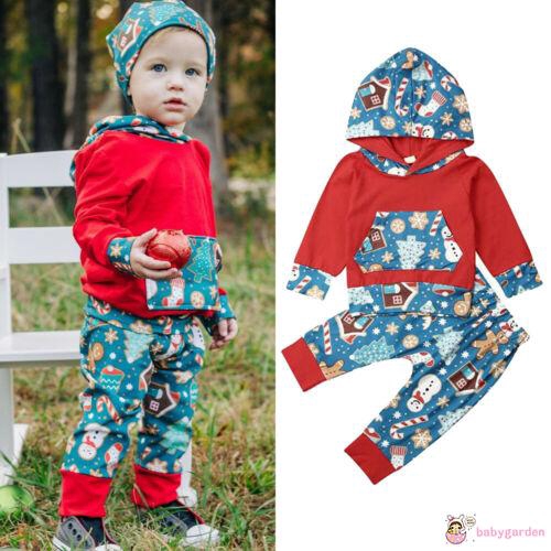 Bộ áo tay dài và quần dài họa tiết giáng sinh cho bé trai