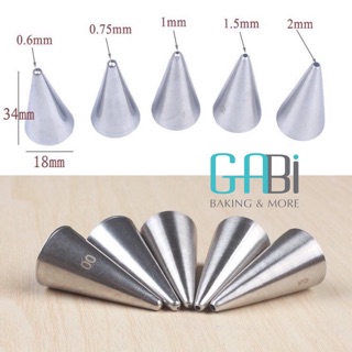 Set 5 đui chữ/đui bắt kem hình sợi