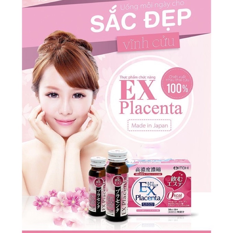 Hộp đựng nước uống EX Placenta Itoh 4000mg ( 10 lọ )