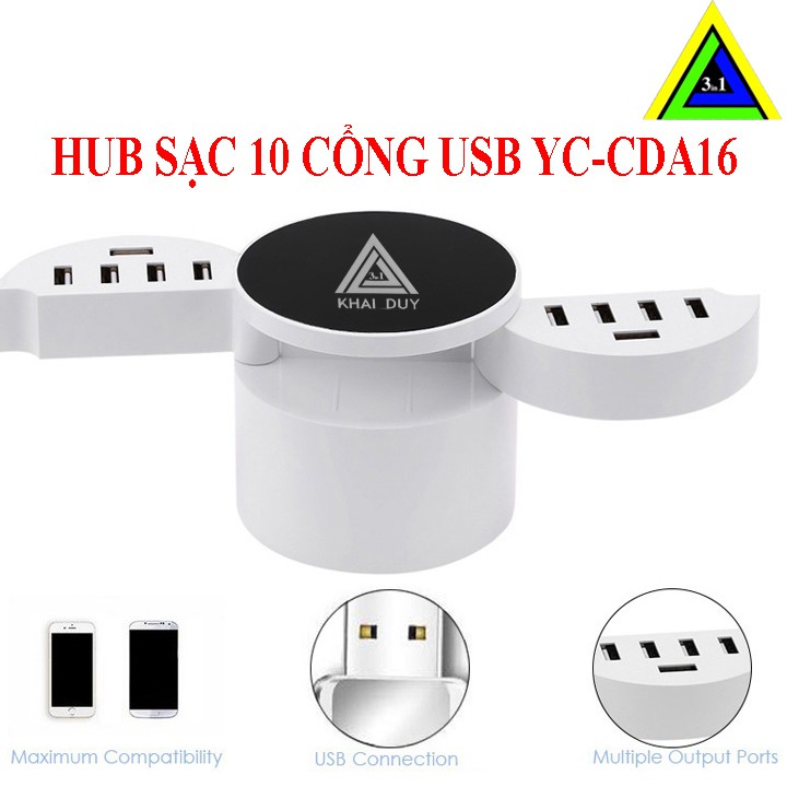 Hub Sạc Thông Minh Sạc Nhanh Hơn 4 Lần Chính Hãng Khai Duy HIỆN ĐẠI NHẤT HIỆN NAY