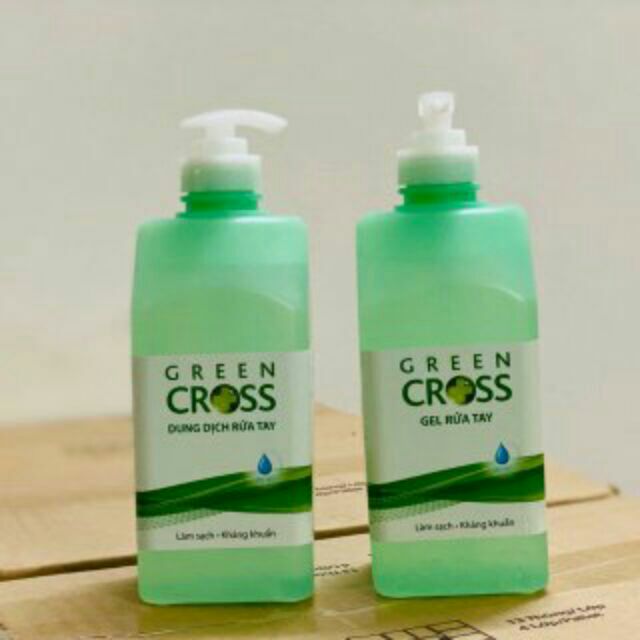 GEL RỬA TAY KHÔ GREEN CROSS TRÀ XANH 500ML