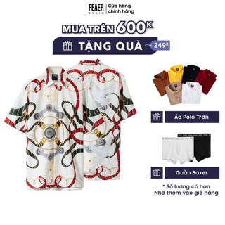 Áo sơ mi nam họa tiết FEAER vải Lụa thoáng mát, không nhăn form suông Ribbon |new arrival 2021|