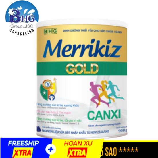 SỮA Merrikiz Gold Canxi 900g