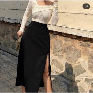 Chân váy xẻ tà