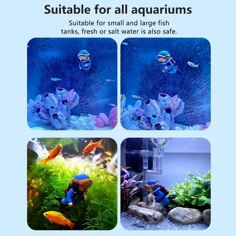 🇻🇳COD🇻🇳Hồ cá mô phỏng thợ lặn 1pc trang trí bể cá nổi Thợ Lặn Bể Cá Đồ